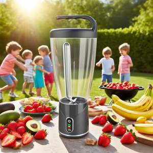 Mixeur portable rechargeable sans fil USB pour smoothies, milkshakes et fruits, avec lame intégrée - Product Image 5