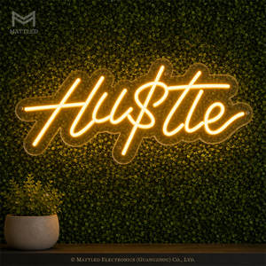Enseigne néon LED « Hustle » – Décoration murale motiver pour la maison, le bureau, la chambre, la salle de sport, la « man cave » – Enseigne lumineuse - Product Image 5