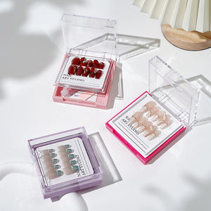 Boîte d'emballage d'ongles par pression personnalisés Boîtes d'ongles vides en plastique à deux couches pour presser les boîtes <span class=keywords><strong>de</strong></span> <span class=keywords><strong>faux</strong></span> ongles - Product Image 2