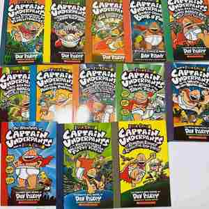 Baru tiba 14 buah/set celana dalam kapten warna penuh halus kertas komik Dav gambar Pilkey buku komik untuk anak-anak - Product Image 2