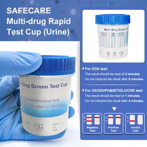 Test de dépistage multi-drogues exclusif Safecare, urine, combo avec panneau de test 7 en 1, test manuel à flux latéral pour usage hospitalier - Product Image 2