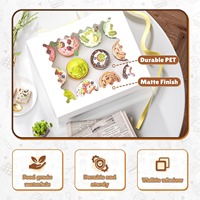 Lot de 12 boîtes à cupcakes avec fenêtre, finition mate, qualité alimentaire, pour anniversaires, fêtes et sushis