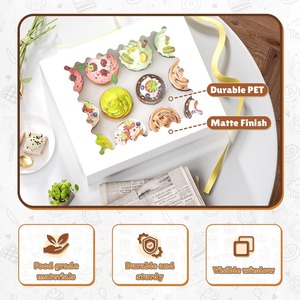 Cajas para Cupcakes con Ventana y Laminado Mate, Paquete de 12 Unidades, Aptas para Alimentos, Ideales para Fiestas de Cumpleaños, Días Festivos y <span class=keywords><strong>Sushi</strong></span> - Product Image 4