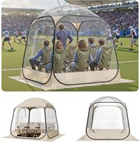 Tente de sport Pop Sports en PVC transparent, imperméable, dôme igloo pour jardin, tente de camping pour 3-4 personnes, ouverture automatique rapide