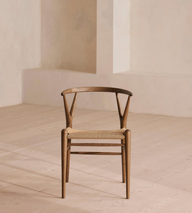 Silla de comedor de ocio de cuerda tejida de madera maciza de diseño Simple moderno de alta calidad - Product Image 3