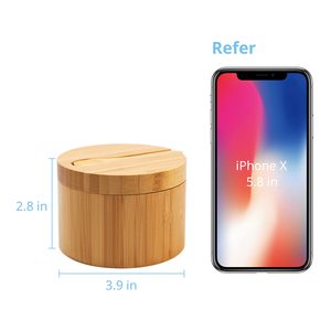 Tre Tự Nhiên Muối Hầm Với Mini Muỗng Và Xoay Từ Đóng Cửa Nắp Thiết Kế Thông Minh Nhà Bếp Vòng <span class=keywords><strong>Container</strong></span> Để Lưu Trữ Gia Vị - Product Image 2
