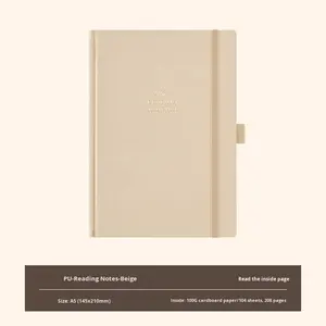 A5 Leesdagboek Pu Lederen Hardcover Dagboek Cross Border Naaien Notebook Cadeau Voor Studenten En Nieuwe Lezers - Product Image 5
