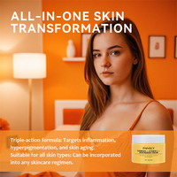 Logo personnalisé OEM 50g de crème de curcuma vitamine c et niacinamide crème de soin pour le visage hydratante éclaircissante et rétrécissante pour les pores