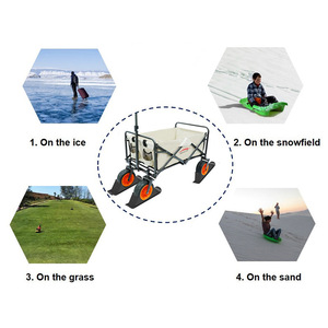 Trineo de nieve plegable para exteriores, material ABS de 400mm de longitud para adultos y niños, esquí, snowboard, patinaje sobre hielo - Product Image 3