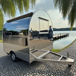 Carrito de Comida Móvil de Acero Inoxidable para Exteriores, Estilo Vintage, para Helados, en Oferta - Product Image 1