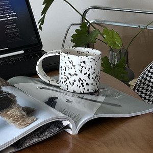 แก้วมักเซรามิกสไตล์นอร์ดิก,แก้วทรงแบนสีแดงถ้วยน้ำเซรามิกสำหรับตกแต่งของขวัญแก้วดื่มน้ำสำหรับเด็กผู้หญิง - Product Image 5