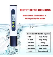Combo Compteur Numérique pH et TDS de Haute Précision, Testeur de Qualité d'Eau pH et EC TDS pour Aquarium, Système RO et Laboratoire