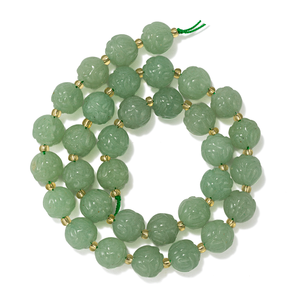 14 tipos de cuentas de jade de loto de 10 mm, cuentas redondas de jade talladas en forma de flor, gemas florales sueltas, abalorios espaciadores para la fabricación de joyas - Product Image 5