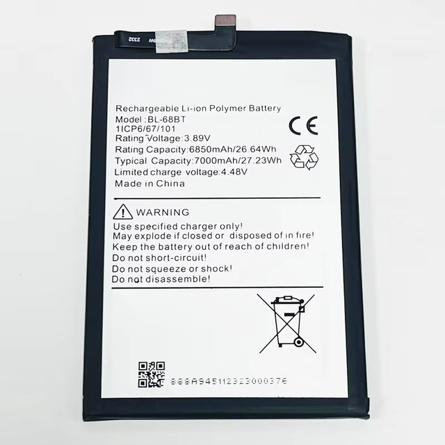 Wholesale Factory Direct Sales 7000mAh Mobile Phone Replacement Batteries CE FCC for Tecno BL-68BT Battery
