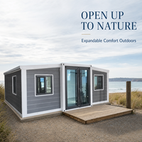 Maison mobile préfabriquée de luxe entièrement meublée Maison avec remorque Kit de maison conteneur extensible et pliable en acier à construction rapide