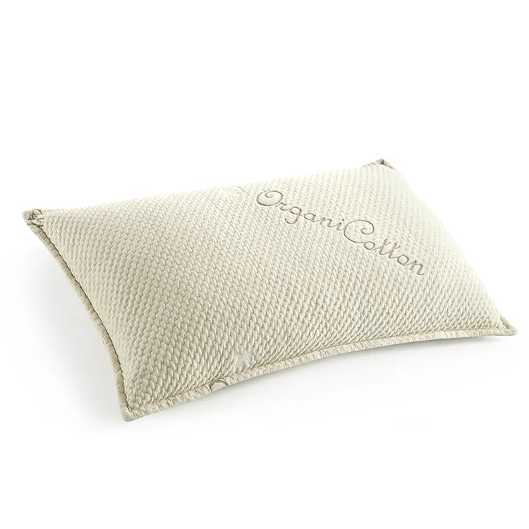 Shiscoeko — oreiller en coton biologique tricoté, taille Queen, refroidissement, coussin carré en forme de cœur, bon marché, chine
