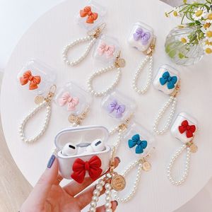 Étui de protection à nœud papillon pour <span class=keywords><strong>Airpods3</strong></span> 2e 3e génération Pro2 étui de protection de casque à nœud mignon pour fille de haute qualité - Product Image 2