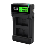 Chargeur de batterie durable pour stabilisateur compatible avec DJI WB37, chargeur de batterie USB double emplacement avec écran LCD, accessoires de photographie, chargeurs ODM
