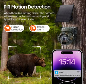 Ubox 3Mp 940nm 彩色夜视户外隐藏式 4G 网络智能无线太阳能电池供电安全 PTZ 闭路电视摄像系统 - Product Image 3