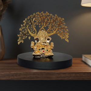 Ídolo del Dios Ganesh Dorado Hecho a Mano en Acero Inoxidable para el Hogar, Templo, Sala de Puja, Decoración Religiosa, Regalo de Cumpleaños y Exhibición Festiva - Product Image 1