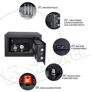 Safewell E1801E 8.5 L Mini Mạnh Mẽ Điện Tử Kỹ Thuật Số An Toàn Locker Box Cho Văn Phòng Sử Dụng Của Cả Gia Đình - Product Image 4