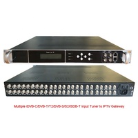 Solución de cabecera iptv para sistema de hotel, sintonizador de satélite con entrada y entrada HD