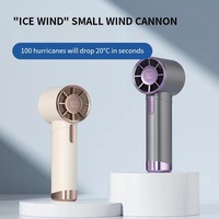 Ventilateur d'urgence portable haute vitesse, rechargeable par USB, mini turbo personnel, pliable, solaire, de table, à commande mécanique