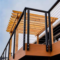 EKOO METAL Bestseller Outdoor-Balustrade Edelstahl-Geländer SS316 Drahtseil-Geländer