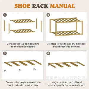 New <b>wall</b>-mounted wooden <b>shoe</b> <b>rack</b>, <b>wall</b>-mounted <b>shoe</b> storage <b>rack</b>, solid wood <b>shoe</b> storage <b>rack</b>, bamboo boot <b>rack</b> - Product Image 4