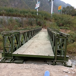 Estructura de acero prefabricada Puente Bailey Puente de armazón de metal para la venta