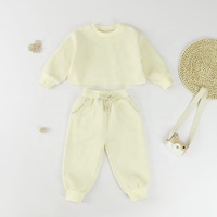 Haute qualité bébé vêtements hiver deux pièces sport à manches longues pull pantalon ensembles enfants survêtements