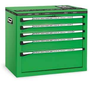 Fami Master Key Comfort <b>Drawer</b> Cabinet 5 <b>Drawers</b> 1020x726x850 Mm Green Ral6011 <b>Tool</b> Storage - Product Image 2