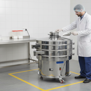 Machine de tamisage numérique automatique Micron India en acier inoxydable, contrôlée par PLC, pour le criblage et le classement de poudres, haute efficacité - Product Image 4
