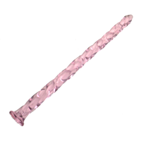 Ninghao Plug urétral en verre fileté rose court, diamètre 5-12mm, jouet pour adultes pour entraînement de couple