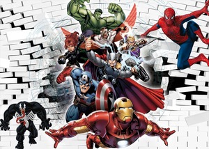 Toile de fond photographique équipe de super-héros Spider-Verse, fond d'<span class=keywords><strong>anniversaire</strong></span> super-héros pour enfants, bannière de fête héros araignée personnalisable - Product Image 4