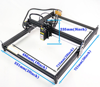 Machine de découpe laser à diode NEJE haute puissance à bas prix, pour bois/contreplaqué, refroidissement par air, gravure haute précision, prend en charge AI/DXF
