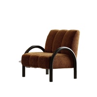 Fauteuil de loisirs en métal de style vintage avec accoudoirs, personnalisable pour salon et chambre à coucher