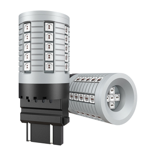 Lampadina <span class=keywords><strong>LED</strong></span> 3157 Anti Hyper Flash 24W Bianco Rosso Ambra 1157 7443 T20 40SMD 3030 con Resistore Integrato per Freni e Retromarcia Canbus - Product Image 1