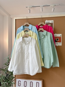 Chemise en lin taille unique pour femme L730 avec une poche élégante, couleur unie, décontractée, printemps-été, fabriquée au Vietnam - Product Image 3