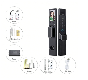 Cerradura Inteligente para Puerta con Reconocimiento Facial 3D, Huella Dactilar, Contraseña, Tarjeta de Memoria y Almacenamiento en la Nube, Cámara y Aplicación para Puerta de Vidrio - Product Image 4