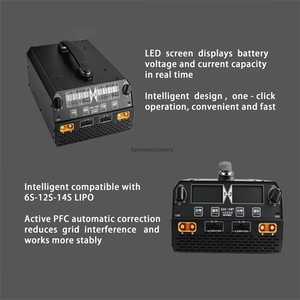 Cargador de Batería Inteligente Personalizado EV Peak U4-HP para Drones Agrícolas, 100V-240V, para Carreras FPV, Accesorios para Drones EVTOL - Product Image 6
