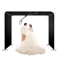 Huanyji HYJ-3604 – Machine photobooth rotative à 360° en alliage d'aluminium, facile à assembler, pour appareils photo reflex, iPad et smartphones, impression en libre-service