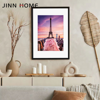 Caja de Fotos Negra Decorativa de Madera Estilo Europeo Clásico, Hecha a Mano, Ecológica, Tamaños Personalizados 4X6 5X7 A3 A4, para Pared