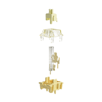 Interrupteurs Linéaires AKKO V5 Creamy Yellow Pro (Style MX 5 Broches 50gf 45pcs) Pré-lubrifiés en Usine avec Diffuseur LED et Éclairage RGB