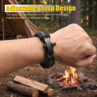 Bracelet en paracorde tressé fait main, directement de l'usine Baiyuheng, pour hommes et femmes, bijoux de mode outdoor personnalisés, bracelet réglable.