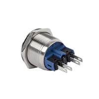 Saklar Kipas Tombol Tekan 3 Kecepatan Tahan Air QN Factory Outlet 22mm Saklar Tombol Tekan Logam Momentary Latching