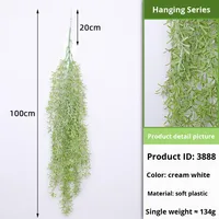 Vigne et rotin artificiels en plastique à suspendre, style forêt, pour décoration murale douce, utilisation intérieure et extérieure