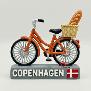 Imán Creativo 3D Redondo para Refrigerador con Diseño <span class=keywords><strong>de</strong></span> Galletas Danesas, Calle <span class=keywords><strong>de</strong></span> <span class=keywords><strong>Copenhague</strong></span> y Bicicleta, Imán <span class=keywords><strong>de</strong></span> Resina para Tienda <span class=keywords><strong>de</strong></span> Recuerdos Turísticos - Product Image 5