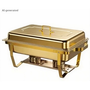 Juego de Buffet con Calentador de Alimentos de Acero Inoxidable, Soporte Completo para Catering y Fiestas - Product Image 1