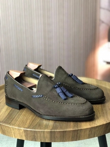 Mocassini con Nappine in Pelle Scamosciata Traspiranti Estivi Autunnali Alla Moda Scarpe Eleganti Casual Senza Lacci <span class=keywords><strong>Calzature</strong></span> da Uomo Multicolore - Product Image 4